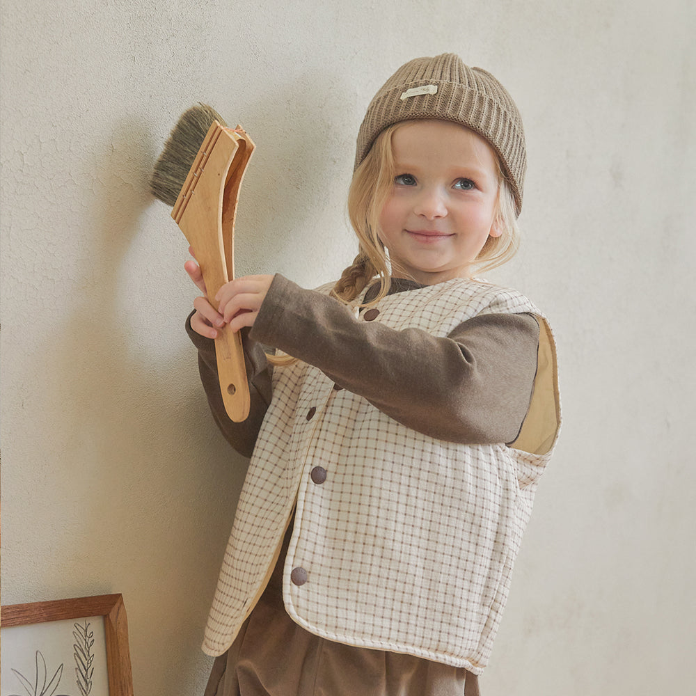 LANDEON REVERSIBLE VEST - CREAM