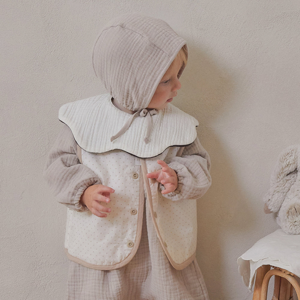 PASTEL REVERSIBLE VEST - CREAM