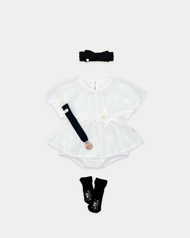 Swan romper-white