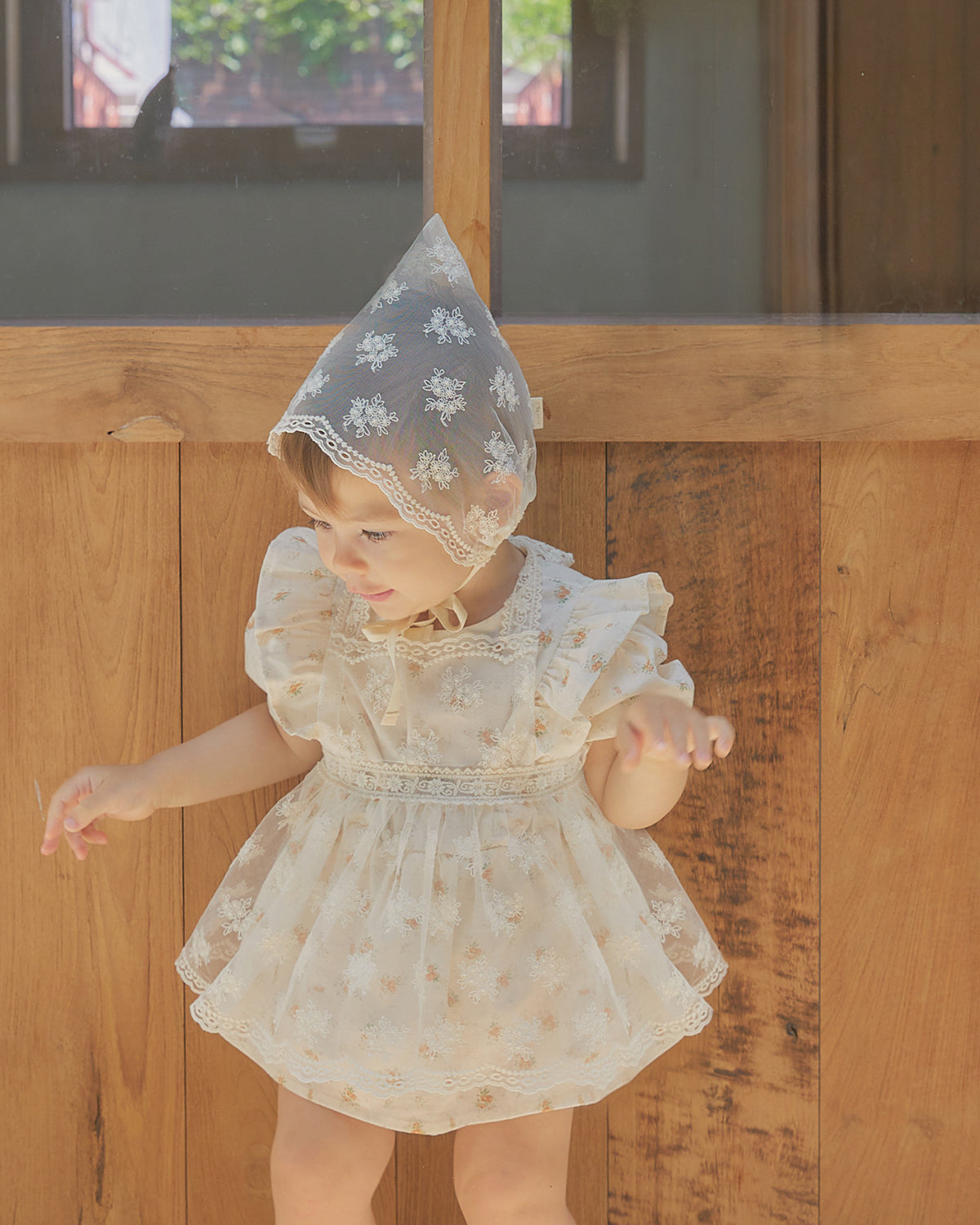 Elysian Lace Apron-White