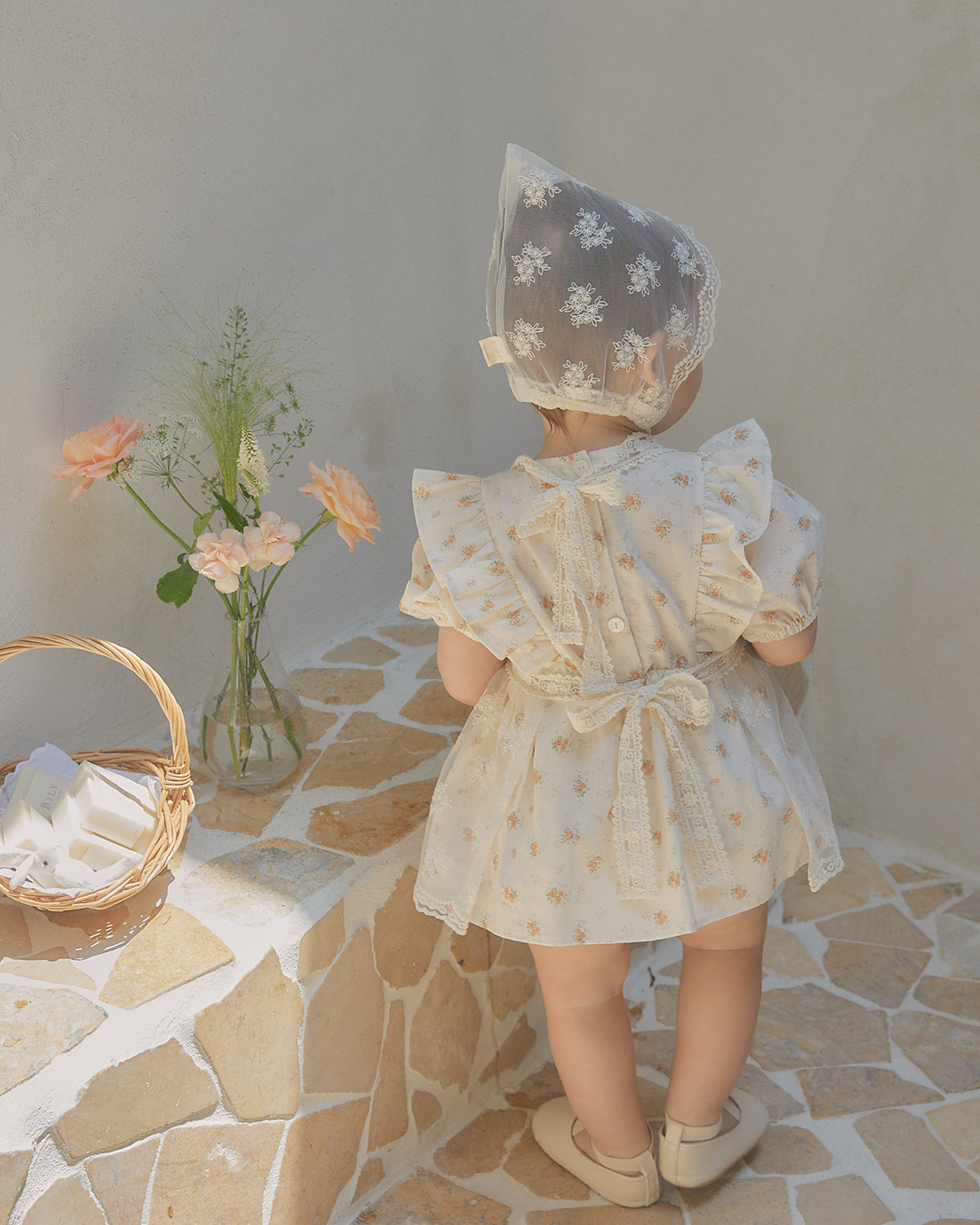 Elysian Lace Apron-White