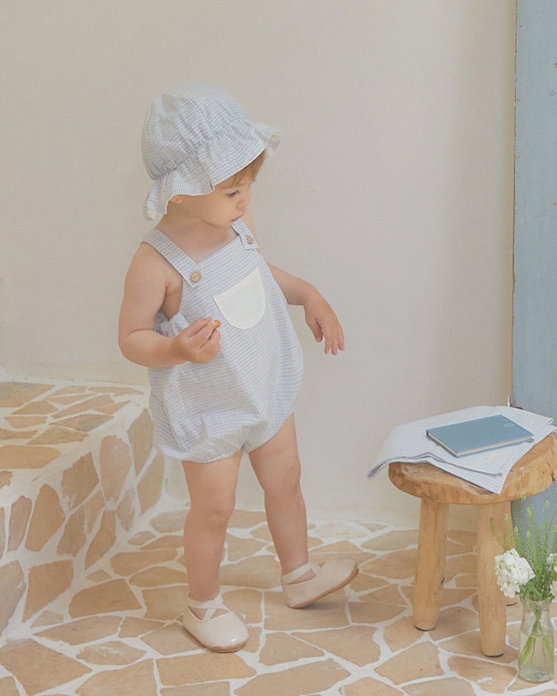 Mia Suspender Bodysuit-Blue