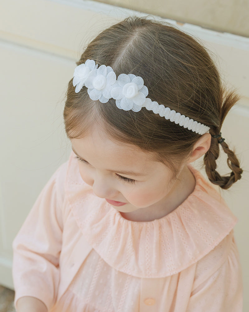 Liel Flower Hairband-Ivory