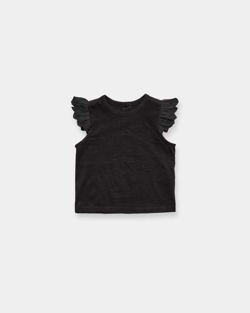 Raffine Sleeveless Shirt-Black