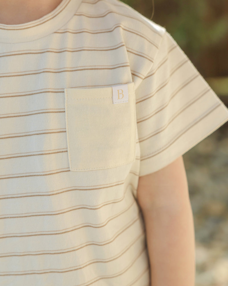 Joanie Stripes T-Shirt-Beige