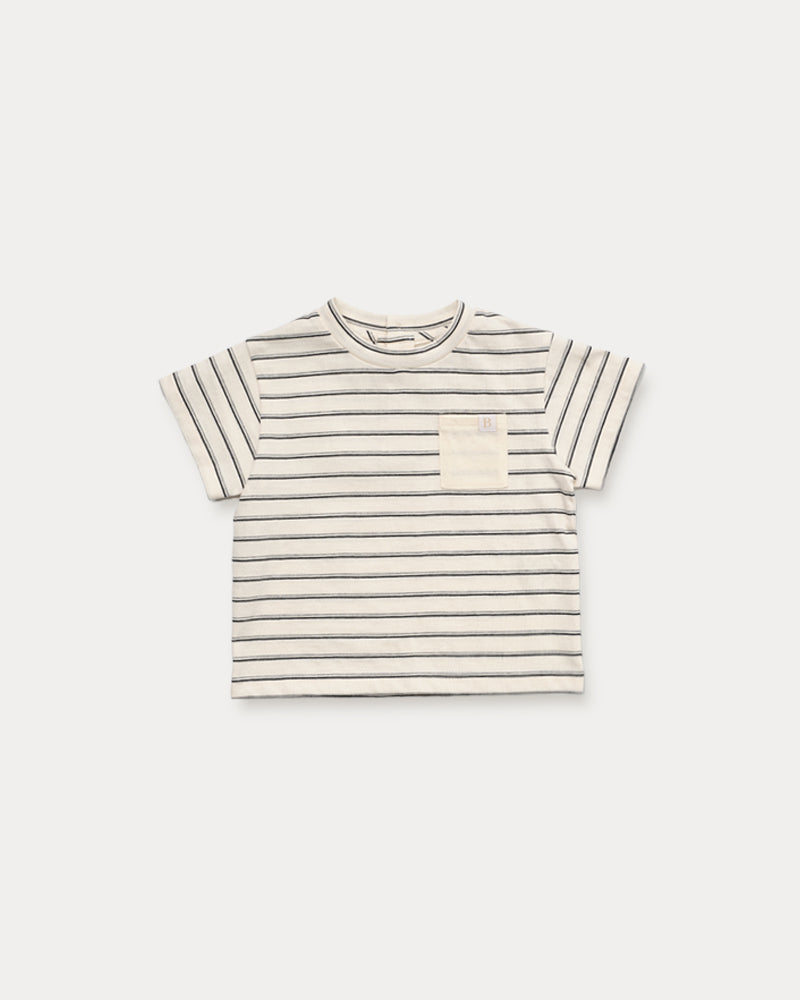 Joanie Stripes T-Shirt-Black