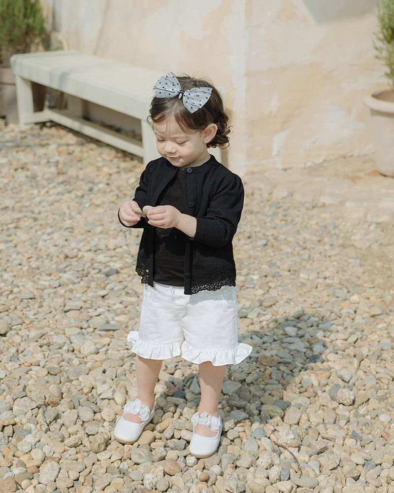Stella Frilled Shorts-Ivory