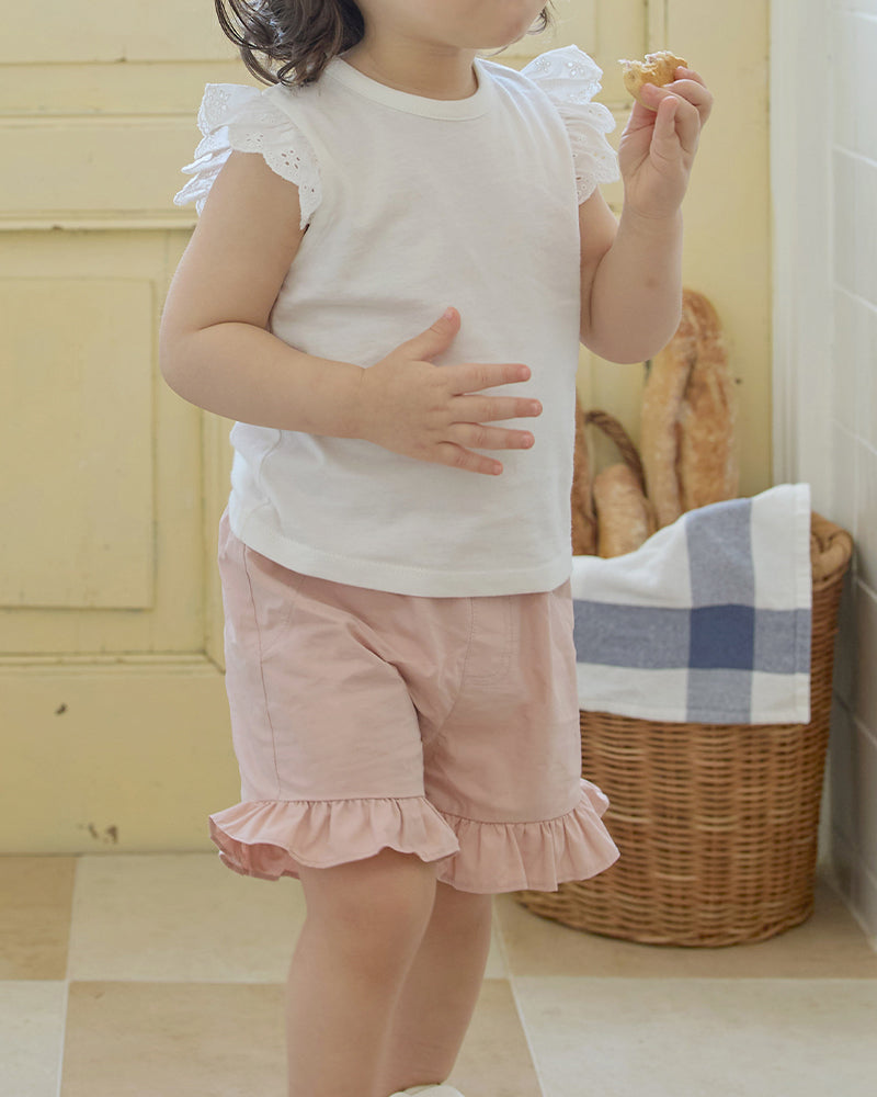 Stella Frilled Shorts-Pink
