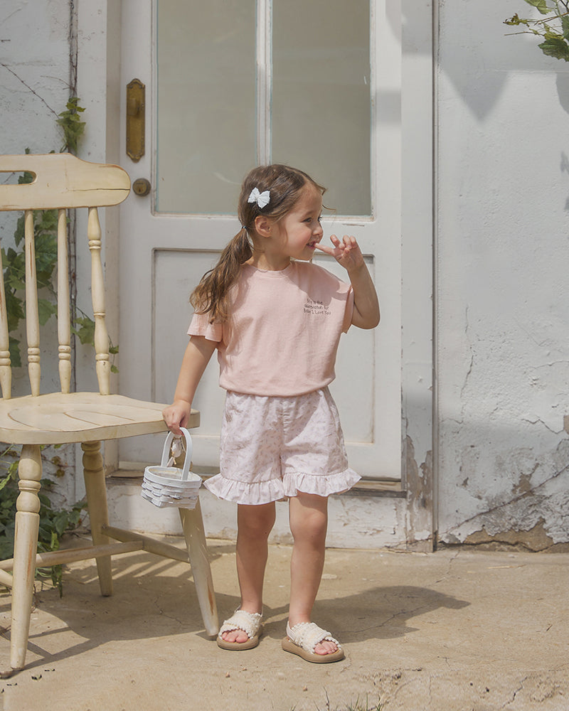 Rania Frilled Shorts-Ivory