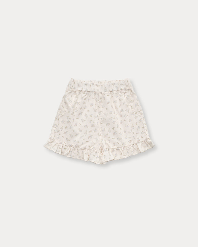Rania Frilled Shorts-Ivory