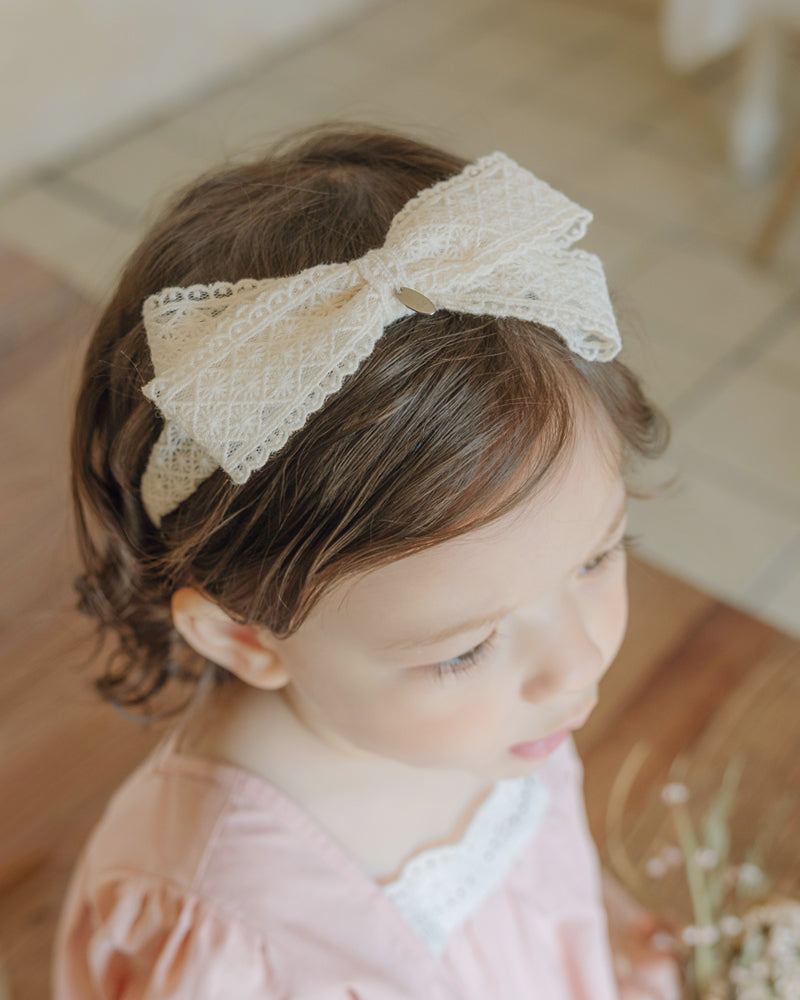 Dia Ribbon Hairband-Cream