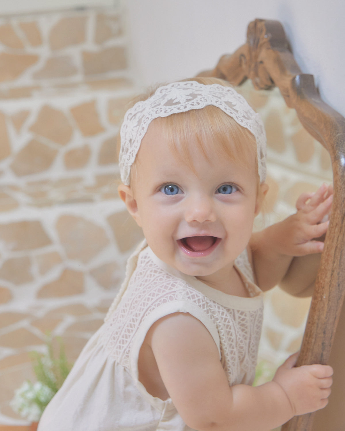 Gloria Baby Headband-Ivory