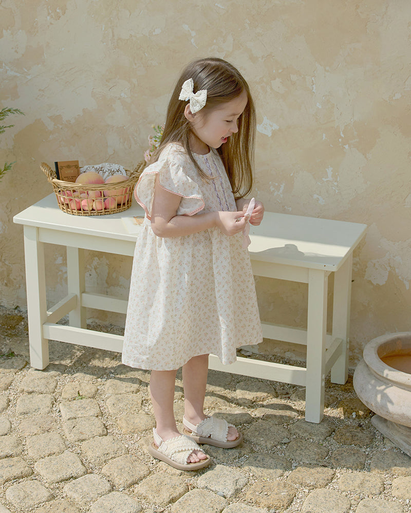 Dia Ribbon Hairclip-Cream