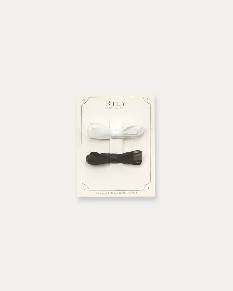 Esti Bunny Hairclip Set-Ivory+Black