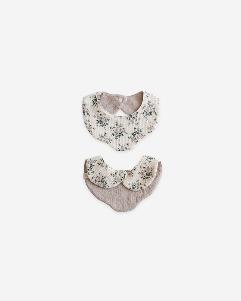 Dual collar bib khaki&ranun
