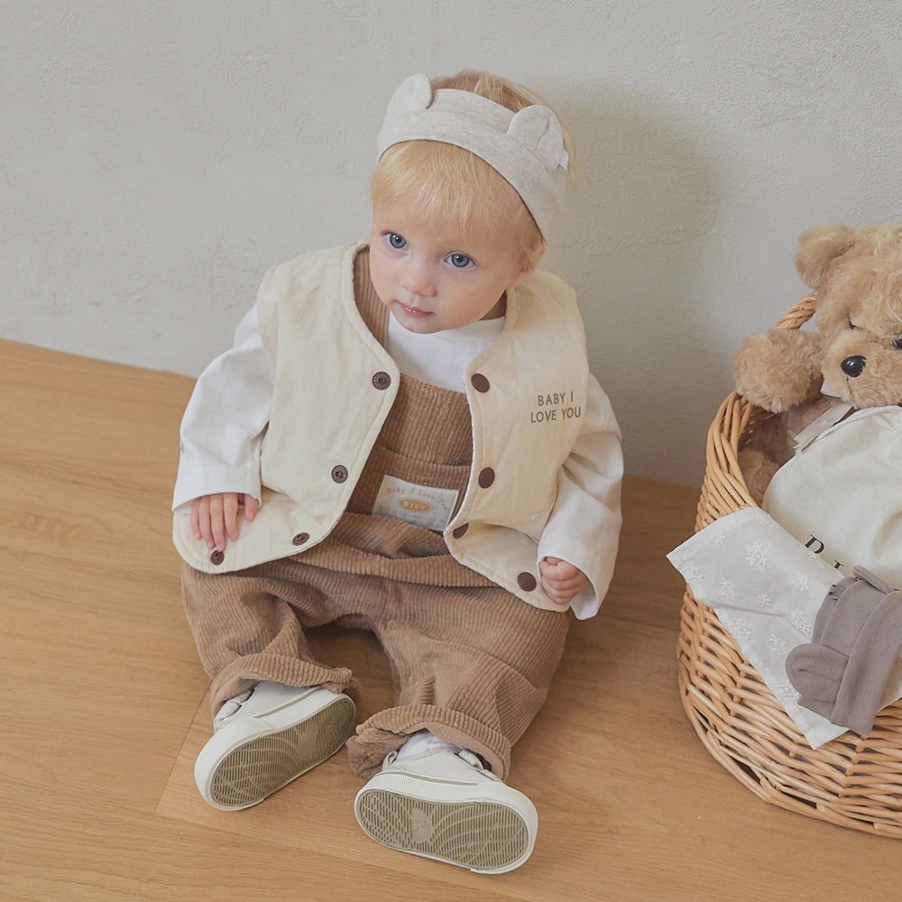 LANDEON REVERSIBLE VEST - CREAM