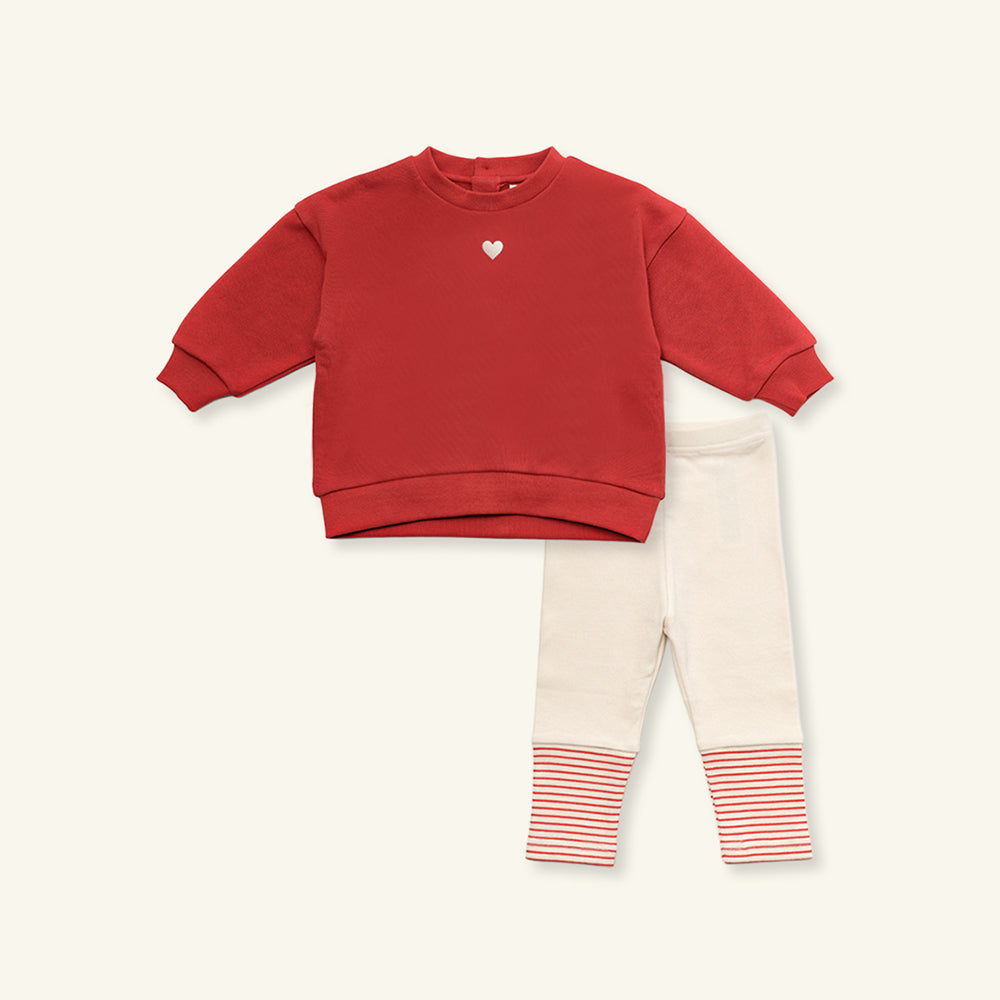 ENDRI TOP & BOTTOM SET - RED