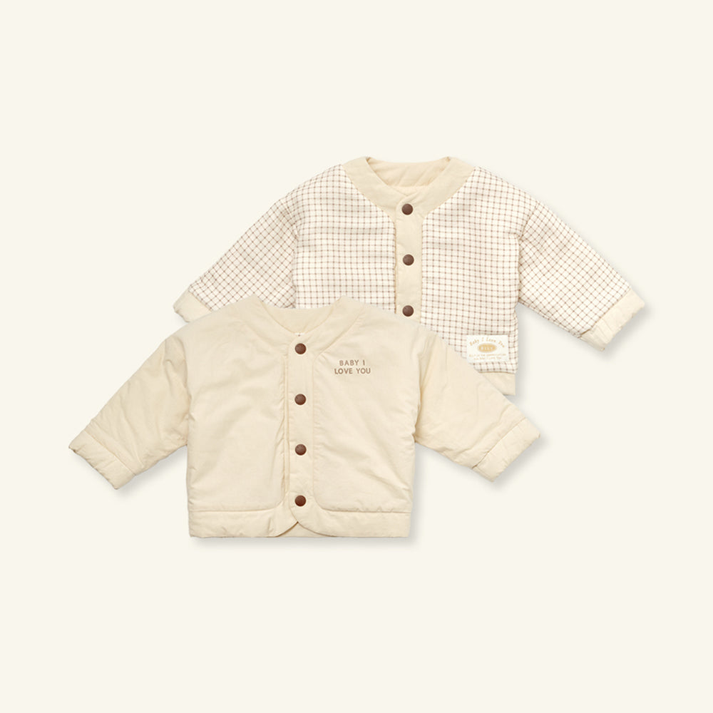 LANDEON REVERSIBLE JACKET - CREAM