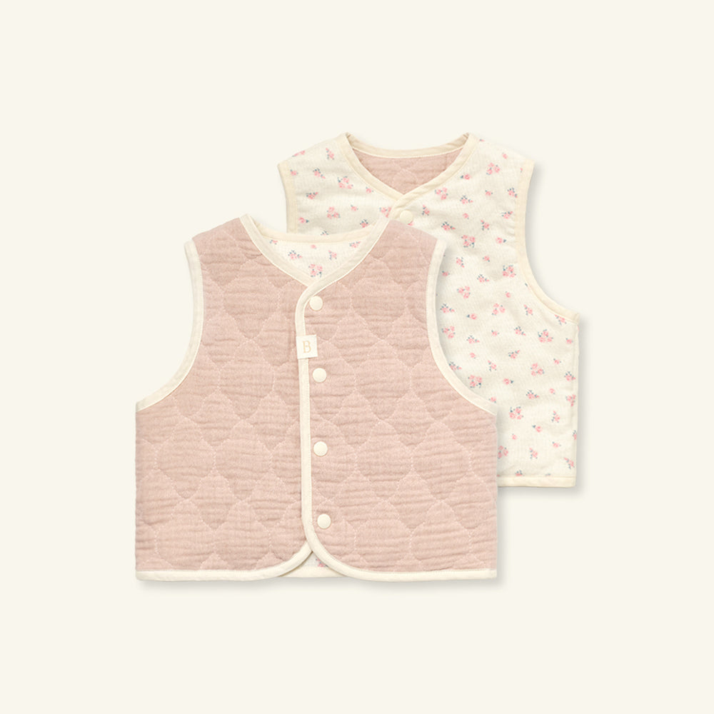 PASTEL REVERSIBLE VEST - PINK