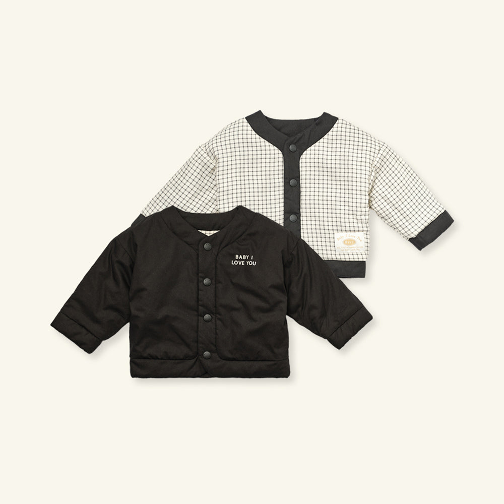 LANDEON REVERSIBLE JACKET - BLACK