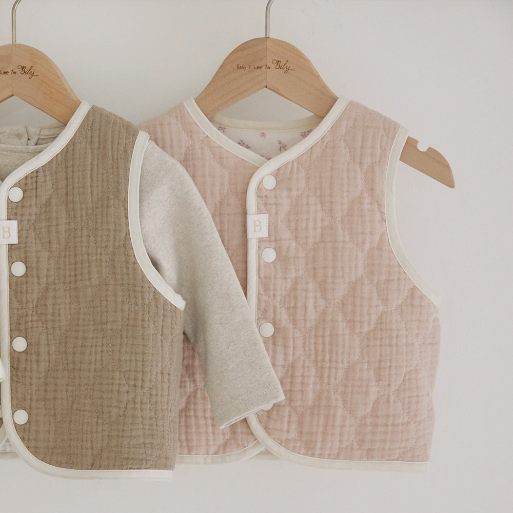 PASTEL REVERSIBLE VEST - PINK