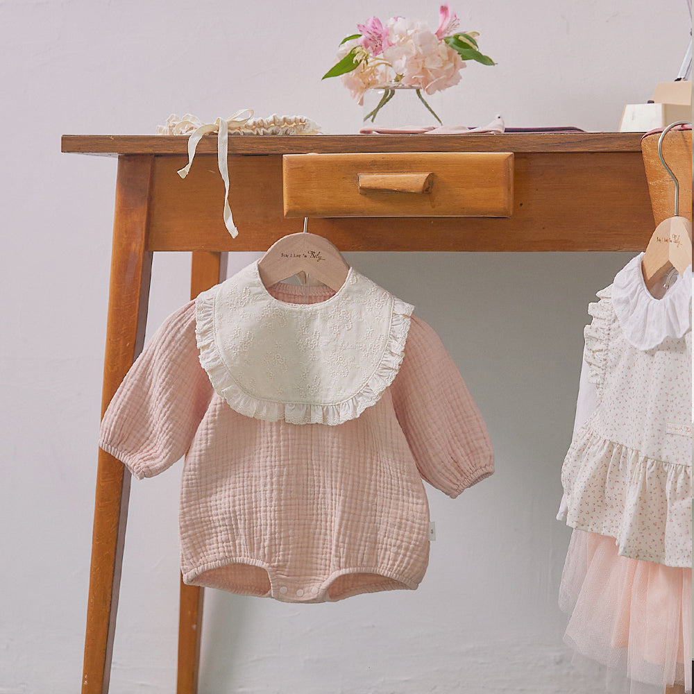 CREAM BODYSUIT - PINK