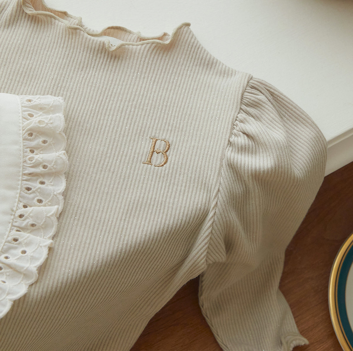 NADIA SHINING T-SHIRT - BEIGE