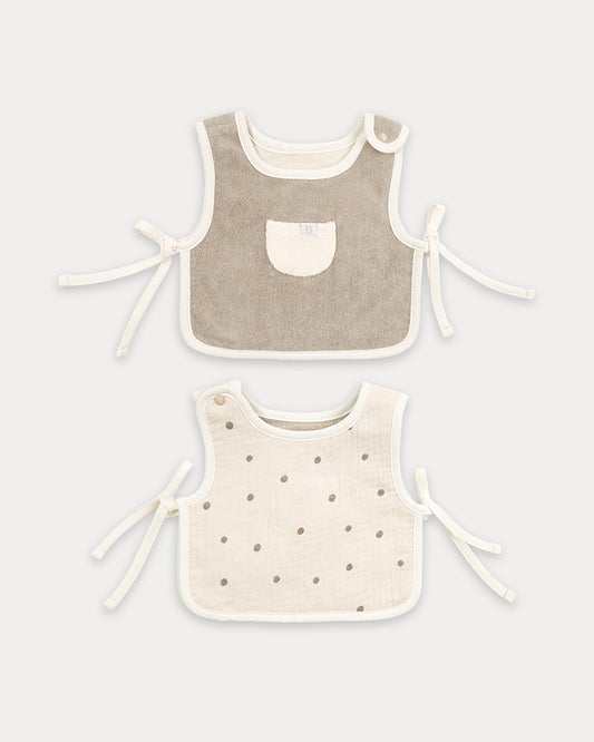 Cappuccino reversible bib