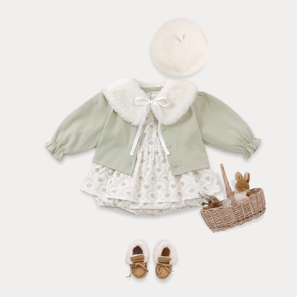 GRAVEN CORDUROY ROMPER - GRAY