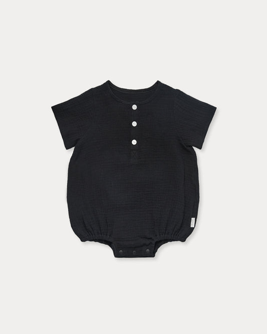 Mandy button Bodysuit-Black
