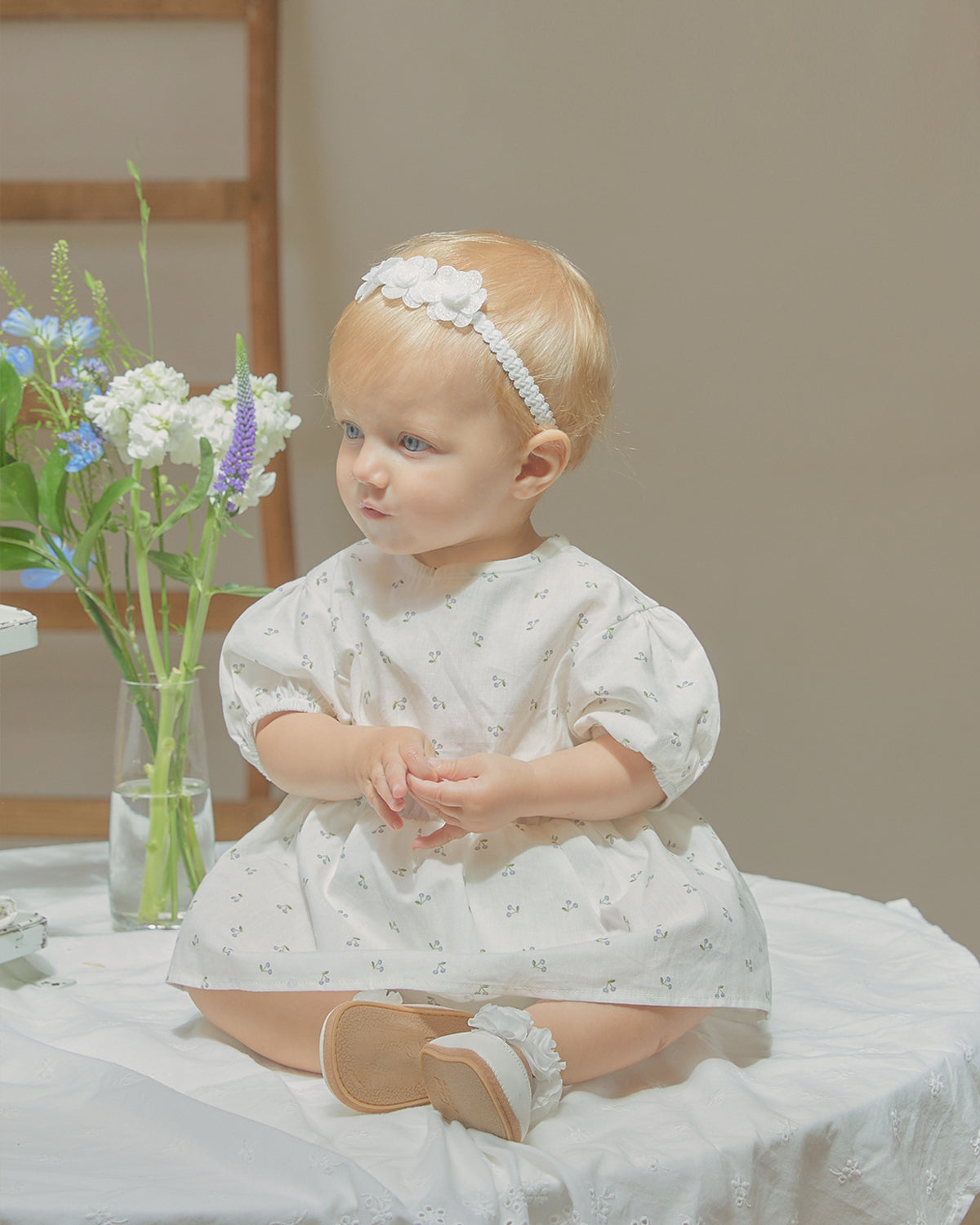 Blue Cherry Romper-Blue