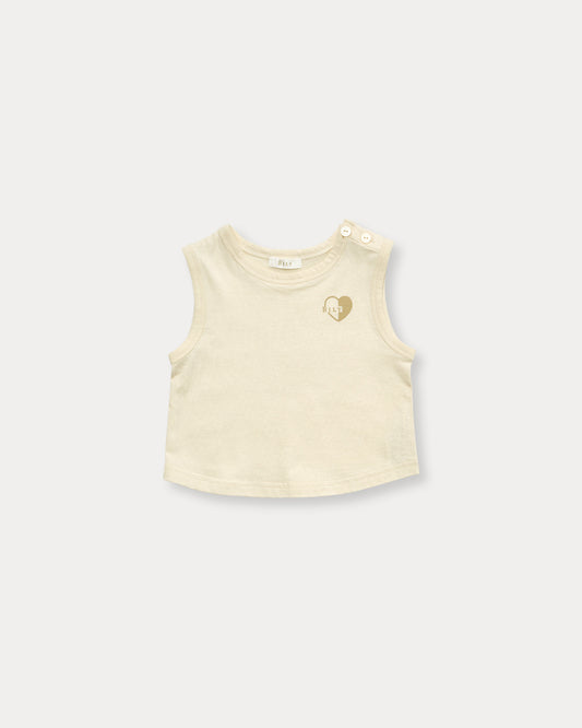 Aries Sleeveless T-Shirt-Beige