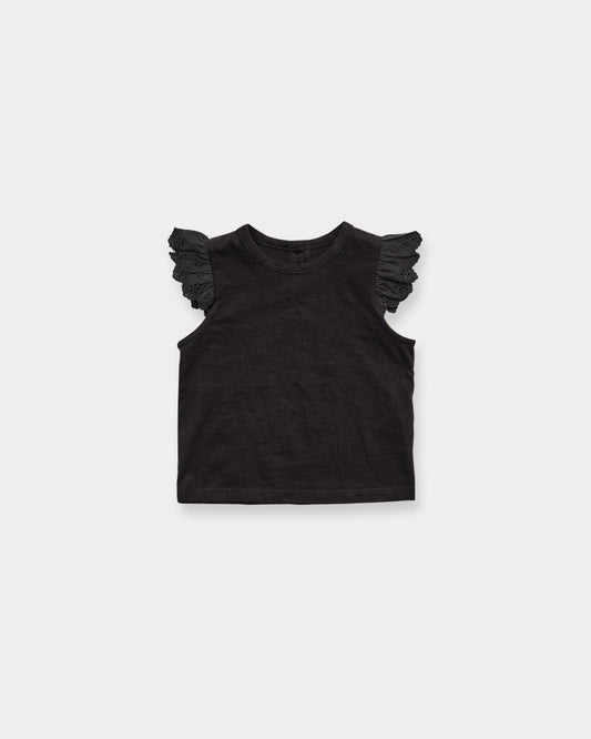 Raffine Sleeveless Shirt-Black