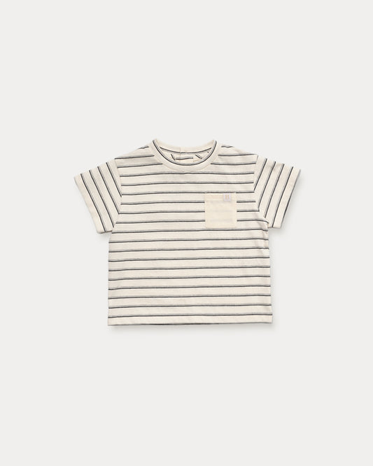 Joanie Stripes T-Shirt-Black