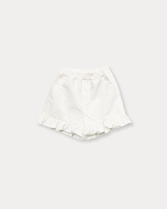 Stella Frilled Shorts-Ivory