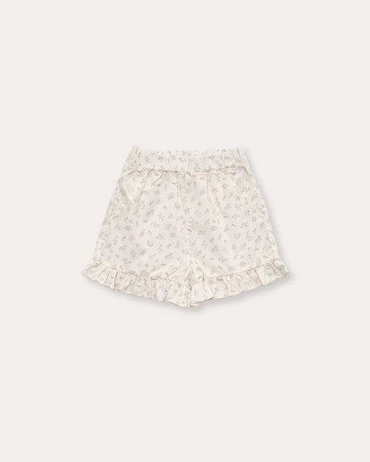Rania Frilled Shorts-Ivory