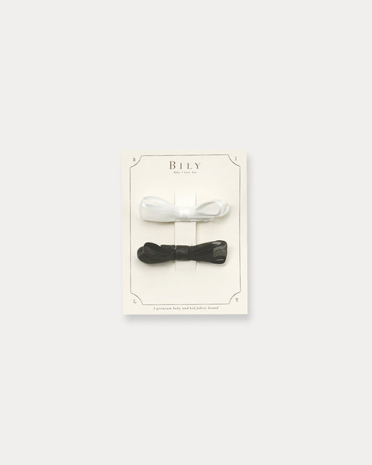 Esti Bunny Hairclip Set-Ivory+Black